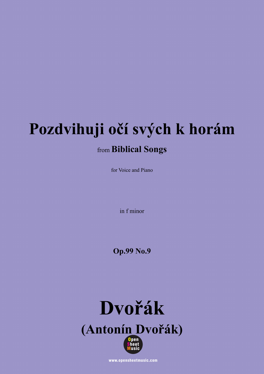 A. Dvořák-Pozdvihuji očí svých k horám,in f minor Piano, Vocal scores gallery preview page 1