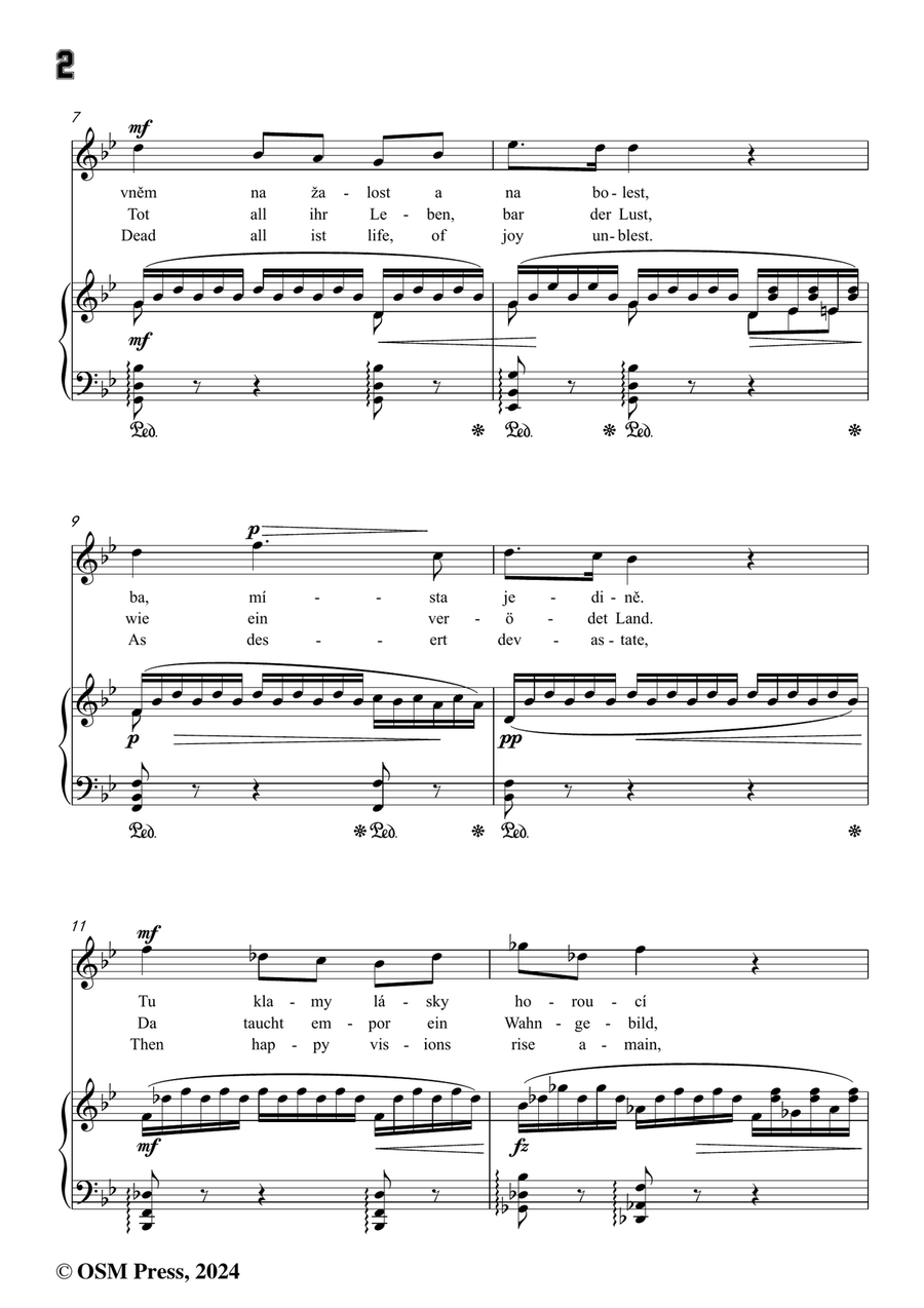 A. Dvořák-V tak mnohém srdci mrtvo jest,in g minor Piano, Vocal scores gallery preview page 4