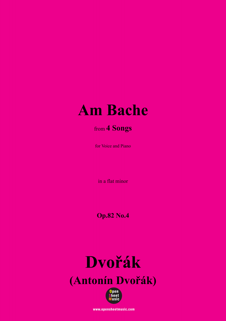 A. Dvořák-Am Bache,in a flat minor Piano, Vocal scores gallery preview page 1