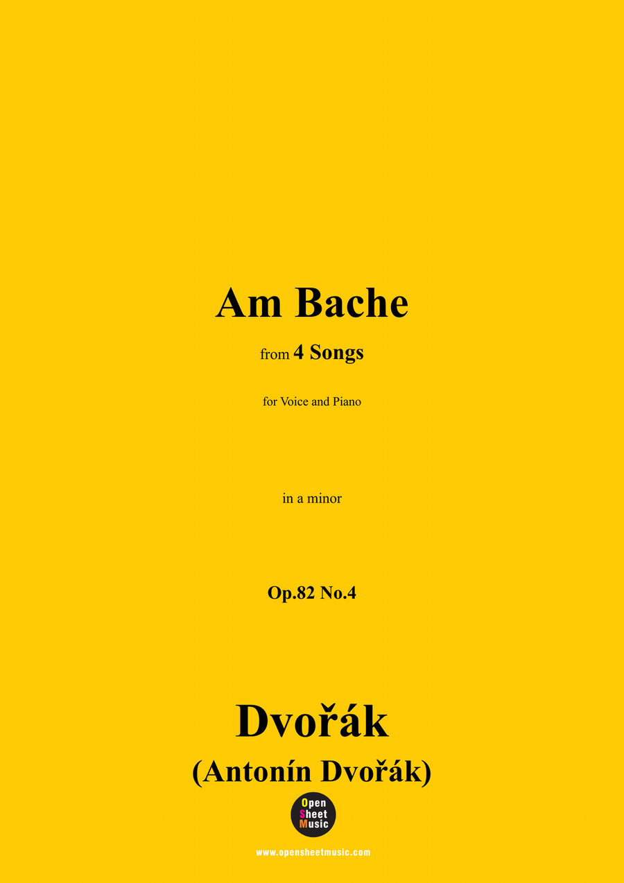 A. Dvořák-Am Bache,in a minor Piano, Vocal scores gallery preview page 1