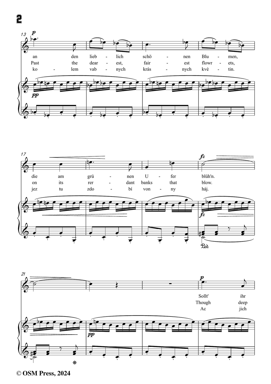 A. Dvořák-Am Bache,in a minor Piano, Vocal scores gallery preview page 4