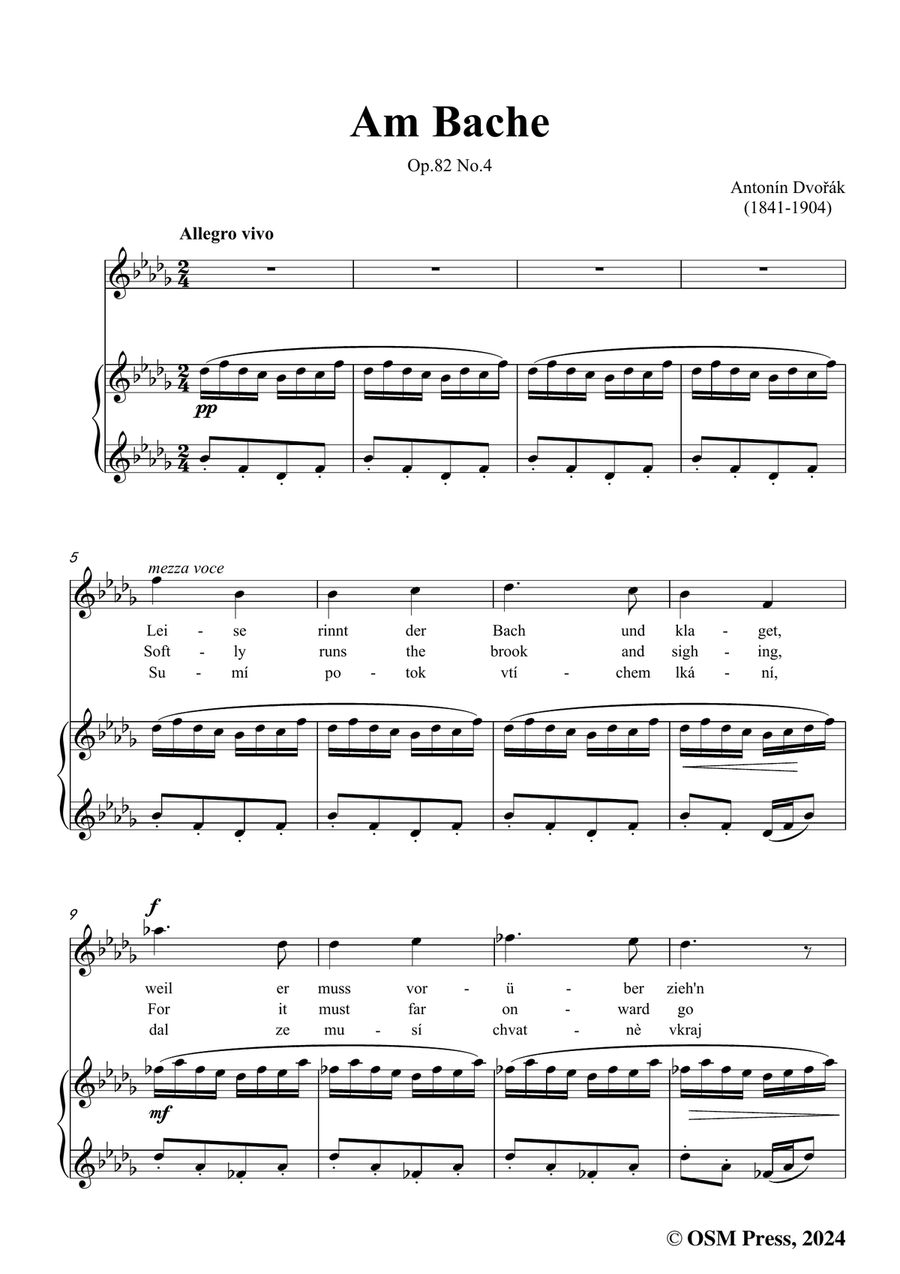 A. Dvořák-Am Bache,in b flat minor Piano, Vocal scores gallery preview page 3