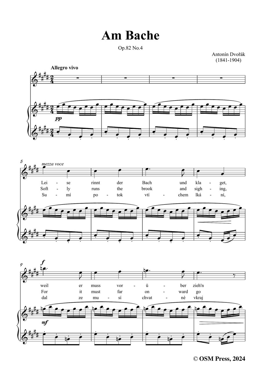 A. Dvořák-Am Bache,in c sharp minor Piano, Vocal scores gallery preview page 3