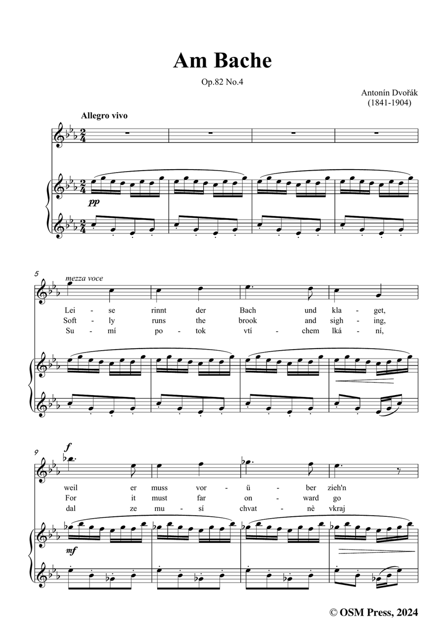 A. Dvořák-Am Bache,in c minor Piano, Vocal scores gallery preview page 3