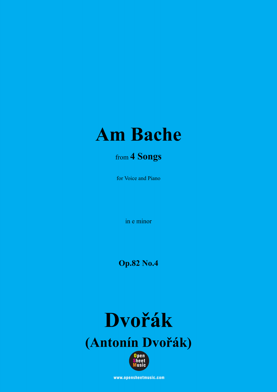 A. Dvořák-Am Bache,in e minor Piano, Vocal scores gallery preview page 1