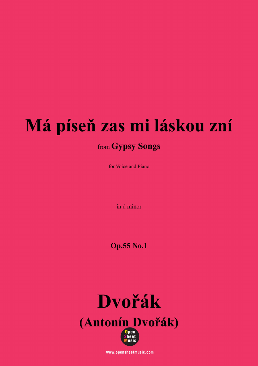 A. Dvořák-Má píseň zas mi láskou zní,in d minor Piano, Vocal scores gallery preview page 1