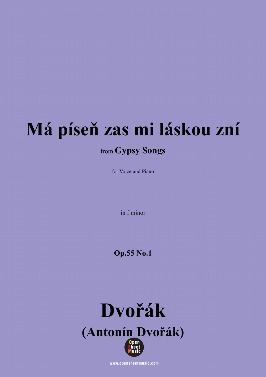 A. Dvořák-Má píseň zas mi láskou zní,in f minor Piano, Vocal scores gallery preview page 1