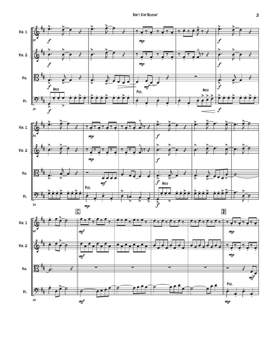 Don't Stop Believin' Don't Stop Believin' Woodwind Quintet scores gallery preview page 3