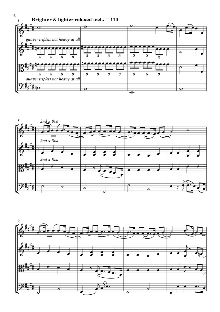 Sgt. Pepper's Lonely Hearts Club Band (Reprise) String Quartet scores gallery preview page 6