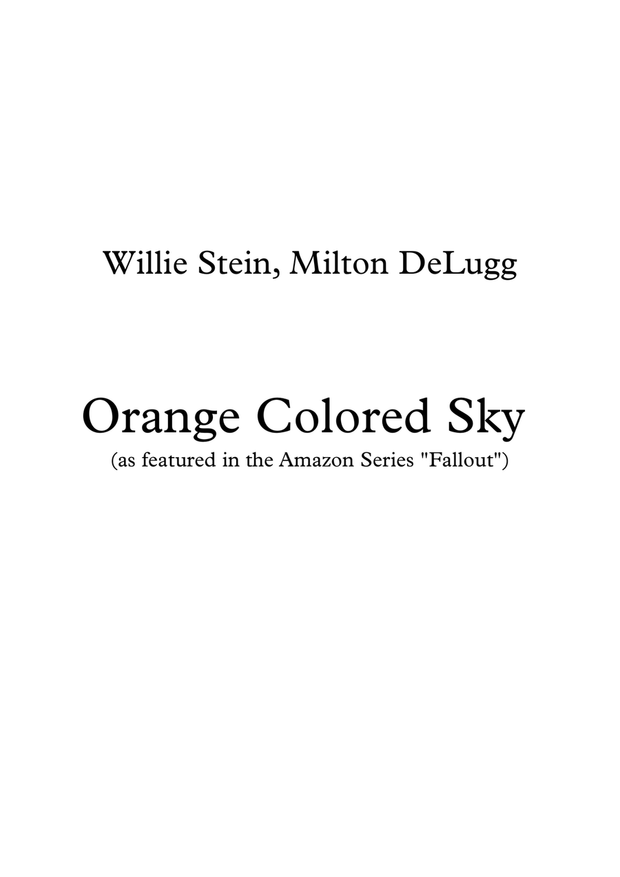 Orange Colored Sky String Quartet scores gallery preview page 1