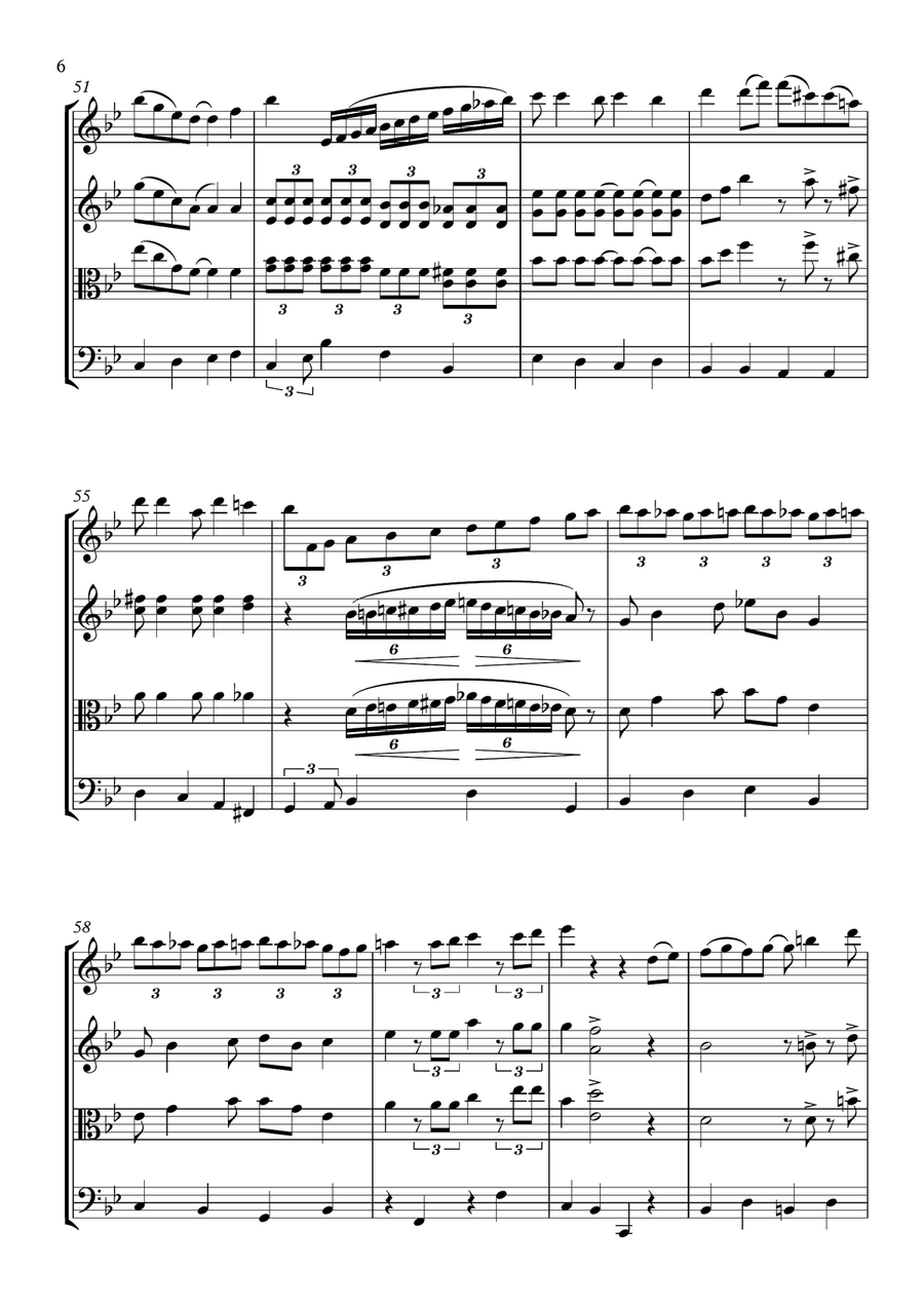 Orange Colored Sky String Quartet scores gallery preview page 6