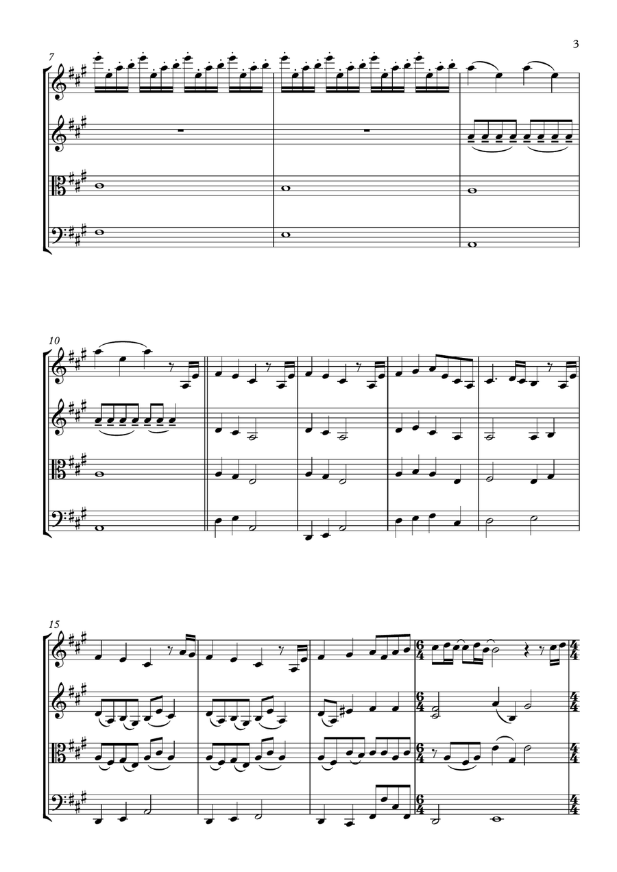Go The Distance Go The Distance String Quartet scores gallery preview page 3