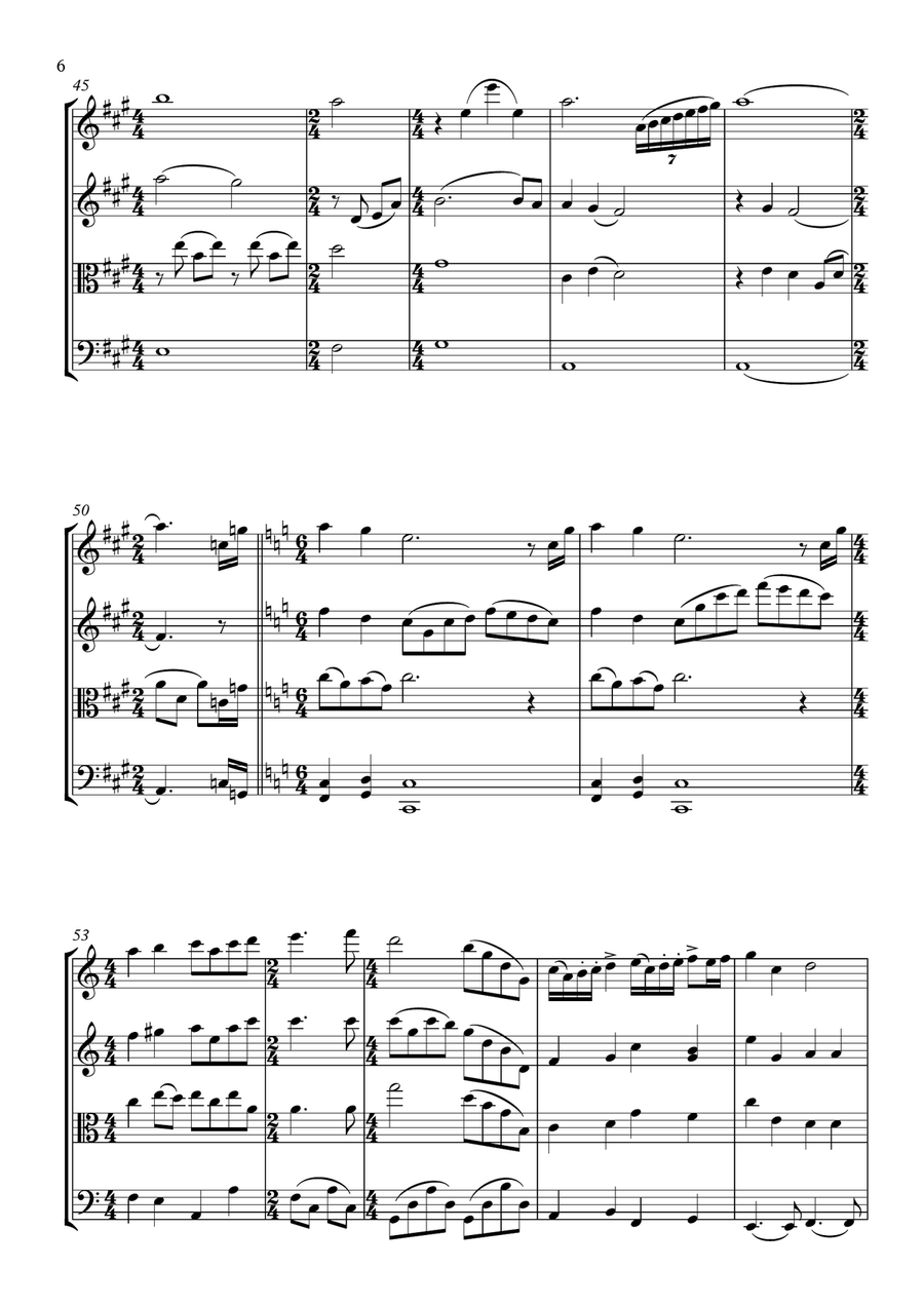 Go The Distance Go The Distance String Quartet scores gallery preview page 6