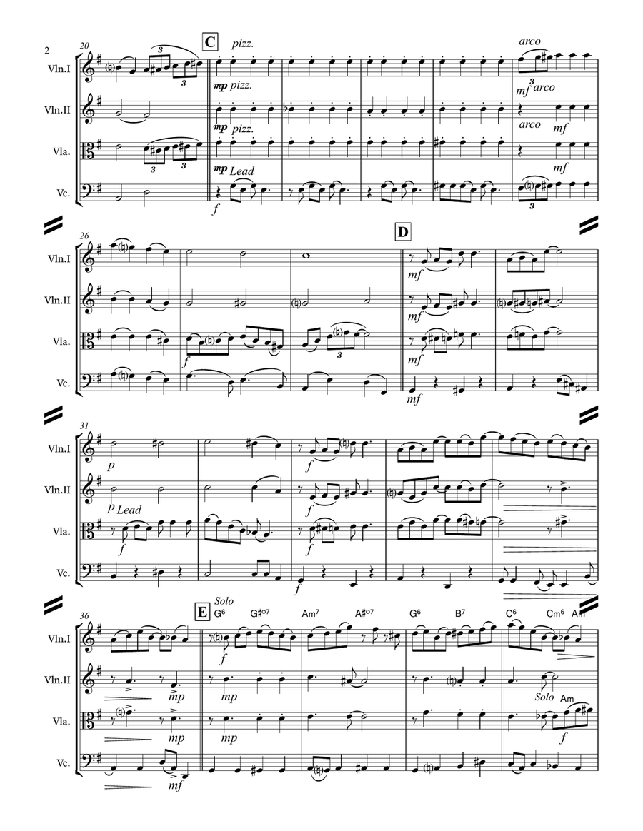 Ain’t Misbehavin (for String Quartet) String Quartet scores gallery preview page 3