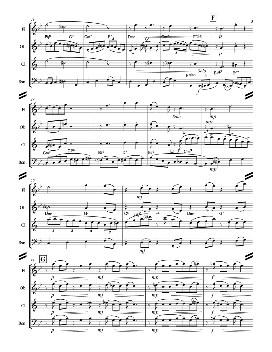 Ain’t Misbehavin (for Woodwind Quartet) Woodwind Quartet scores gallery preview page 4
