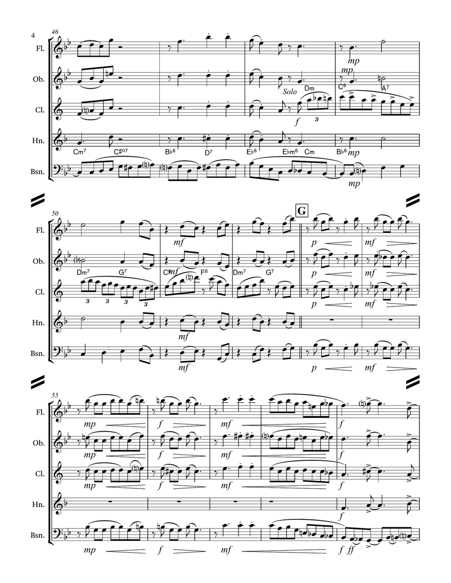 Ain’t Misbehavin (for Woodwind Quintet) Woodwind Quintet scores gallery preview page 5