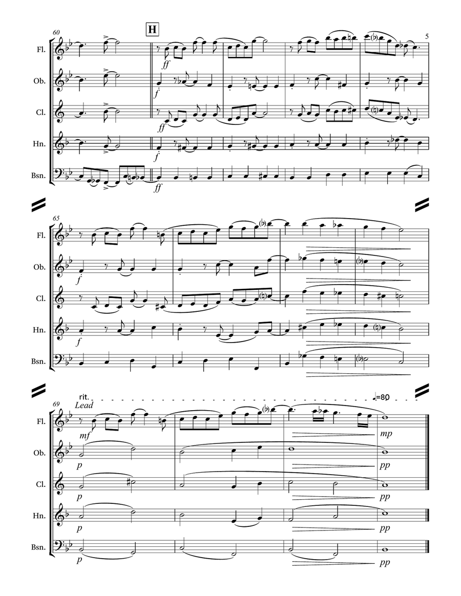 Ain’t Misbehavin (for Woodwind Quintet) Woodwind Quintet scores gallery preview page 6