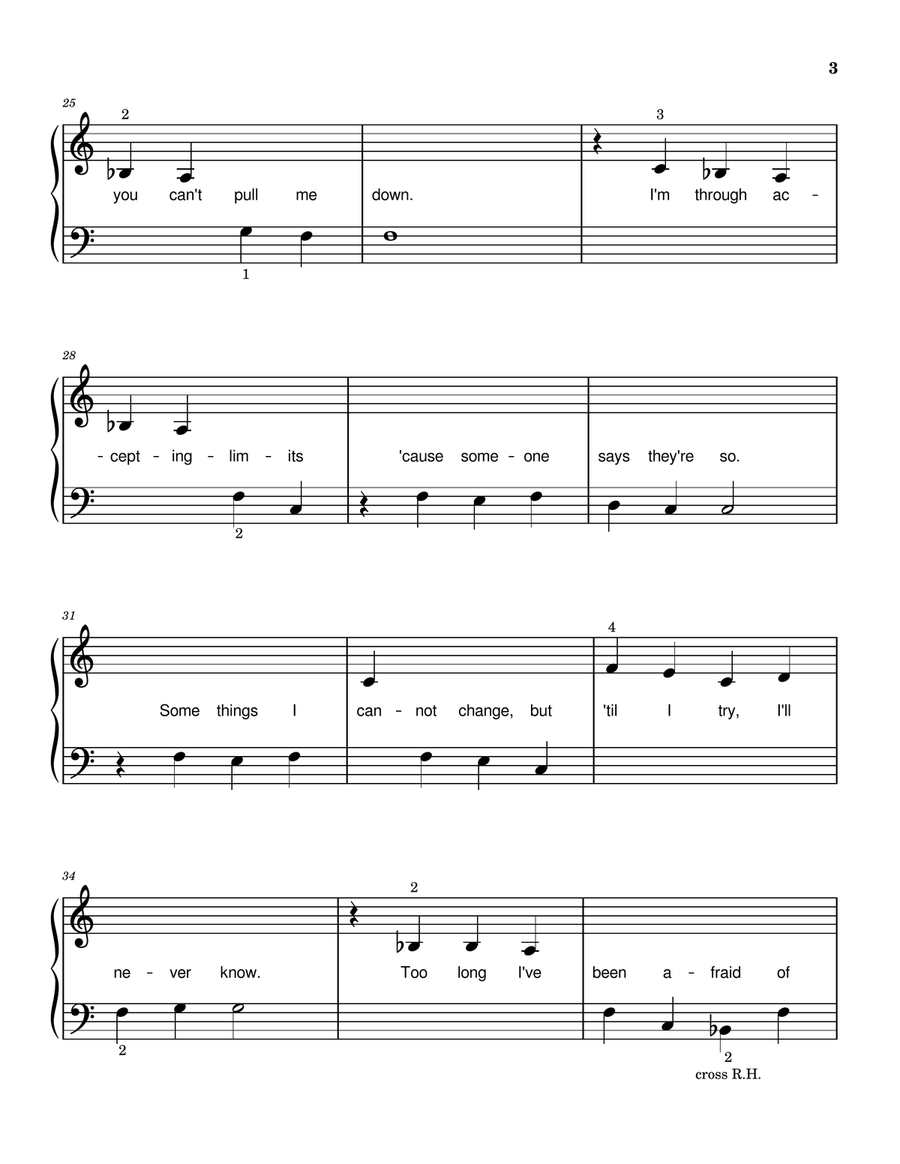 Defying Gravity Defying Gravity Easy Piano scores gallery preview page 3
