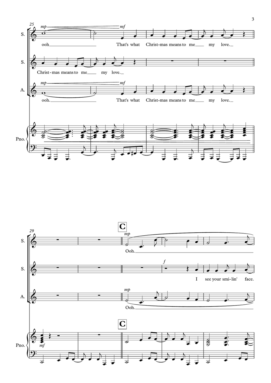 What Christmas Means To Me SSA scores gallery preview page 3
