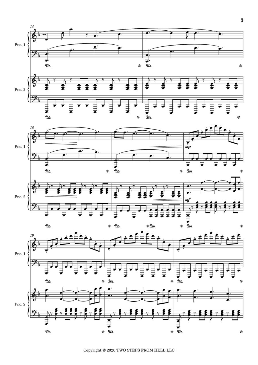 Bravestone Piano Duet scores gallery preview page 3