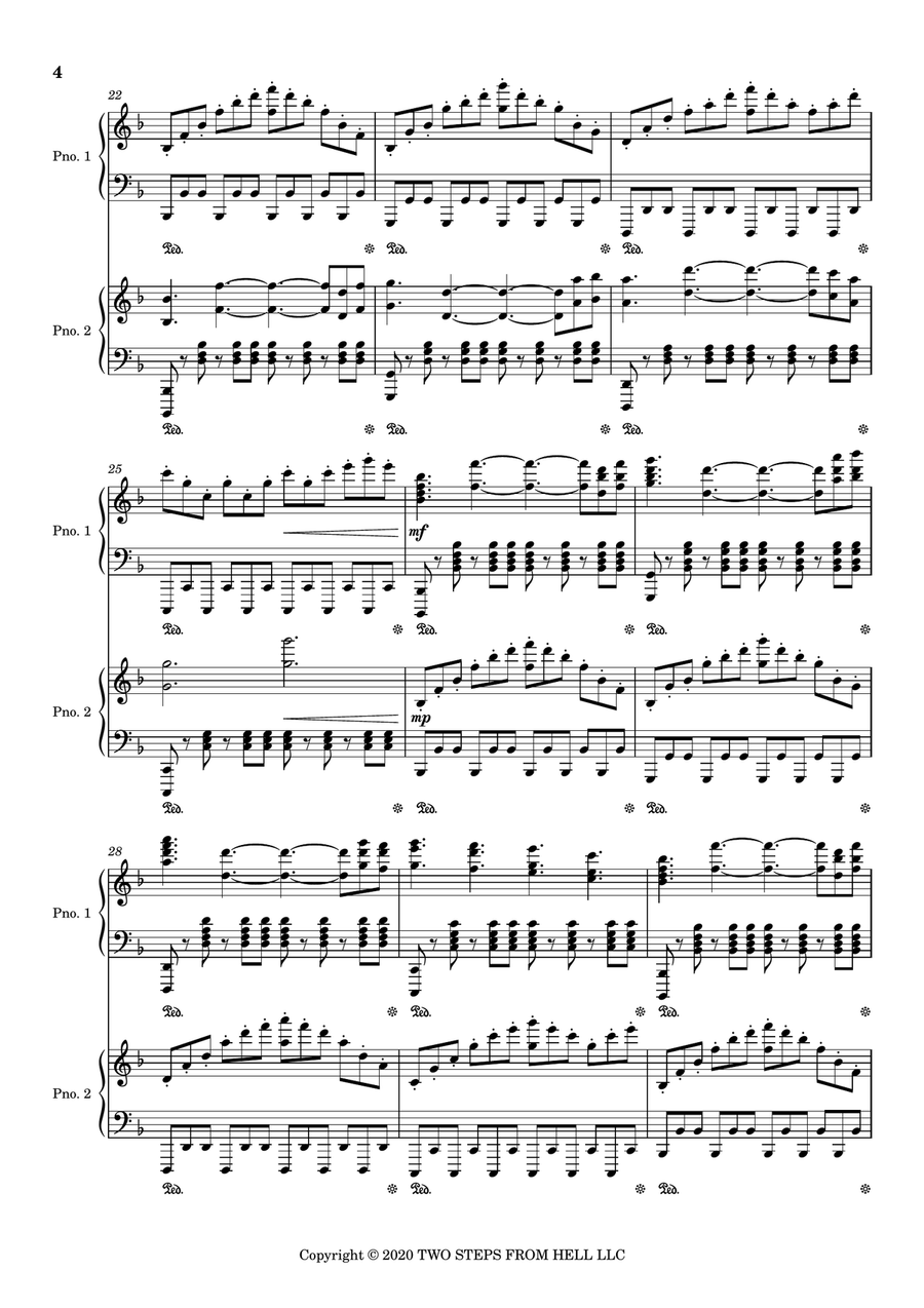 Bravestone Piano Duet scores gallery preview page 4