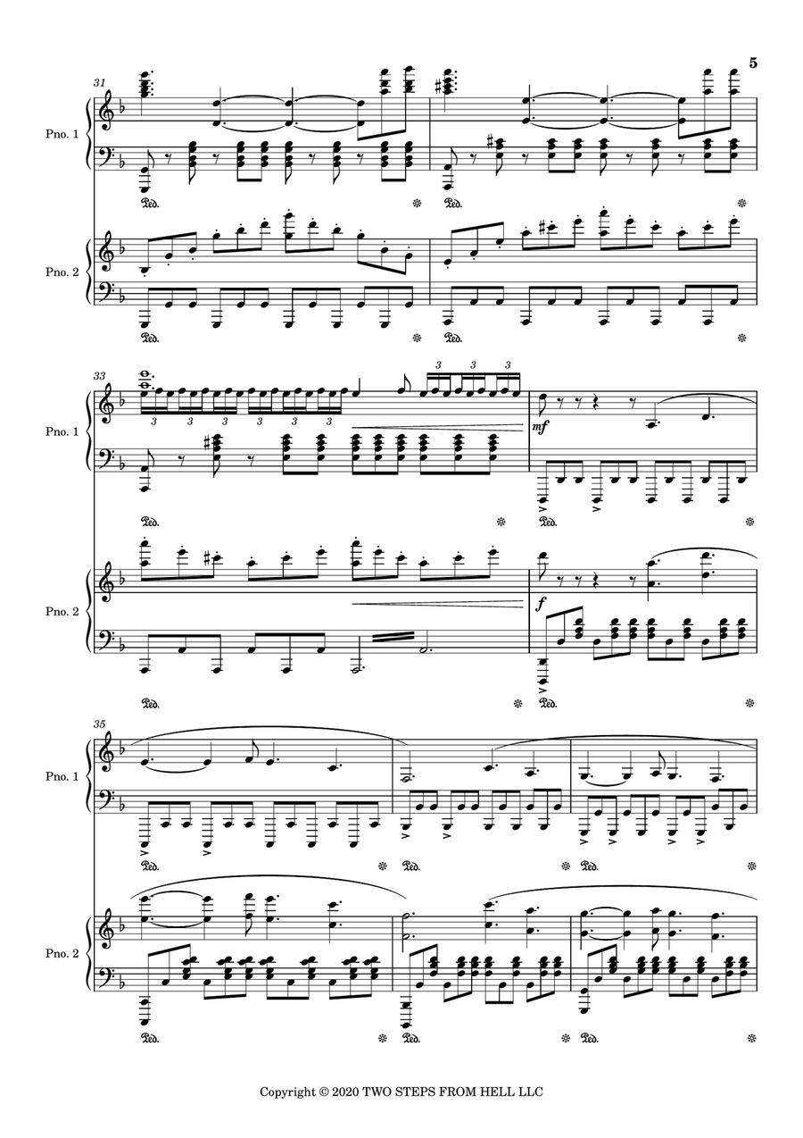 Bravestone Piano Duet scores gallery preview page 5