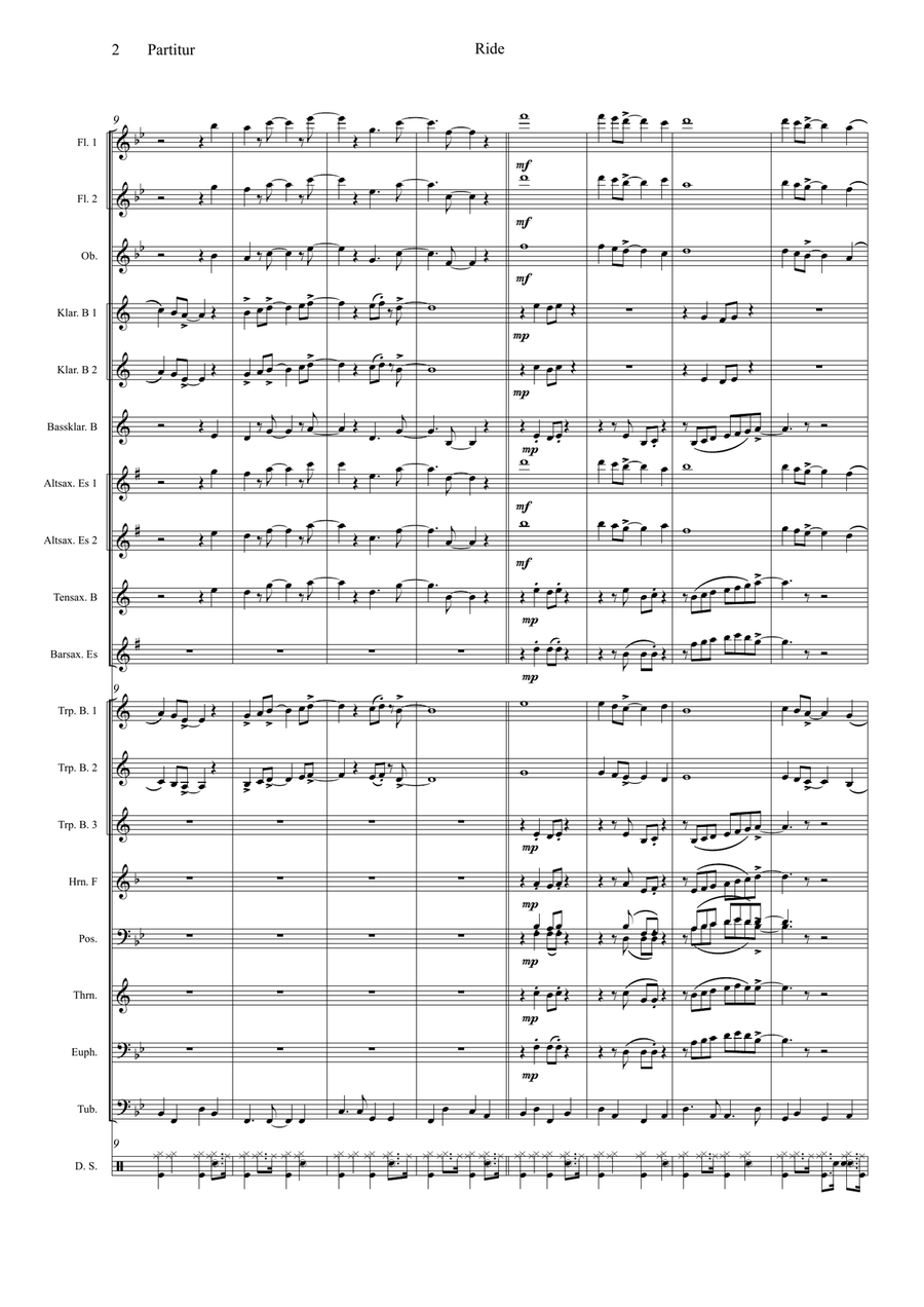 Ride Ride Concert Band scores gallery preview page 5