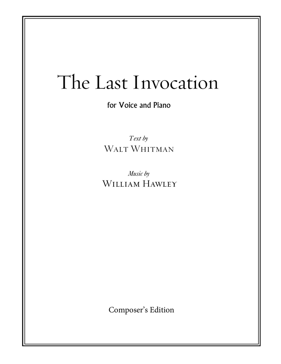 The Last Invocation Piano, Vocal scores gallery preview page 1