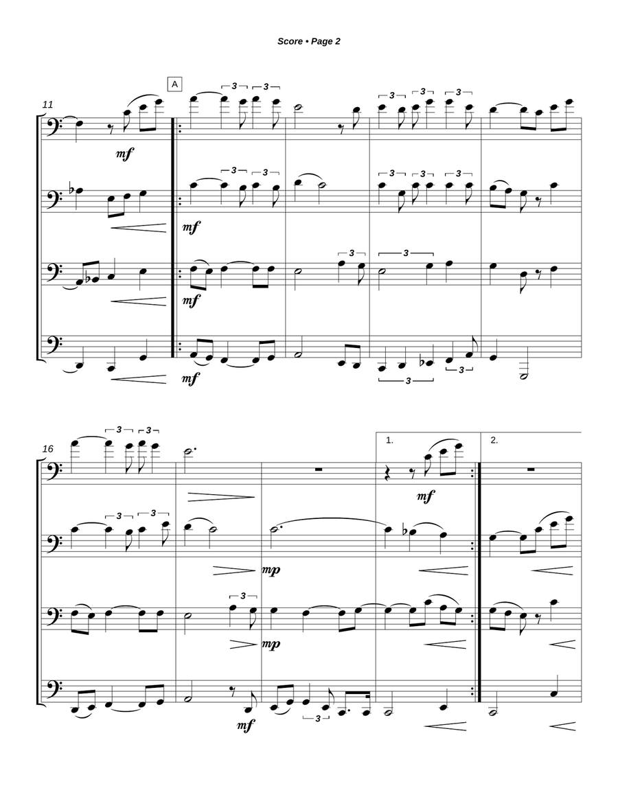 And So It Goes Brass Quartet scores gallery preview page 5