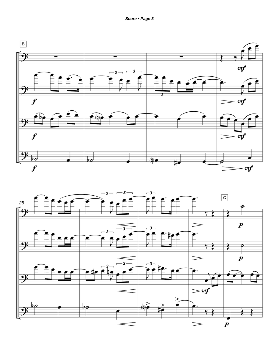 And So It Goes Brass Quartet scores gallery preview page 6