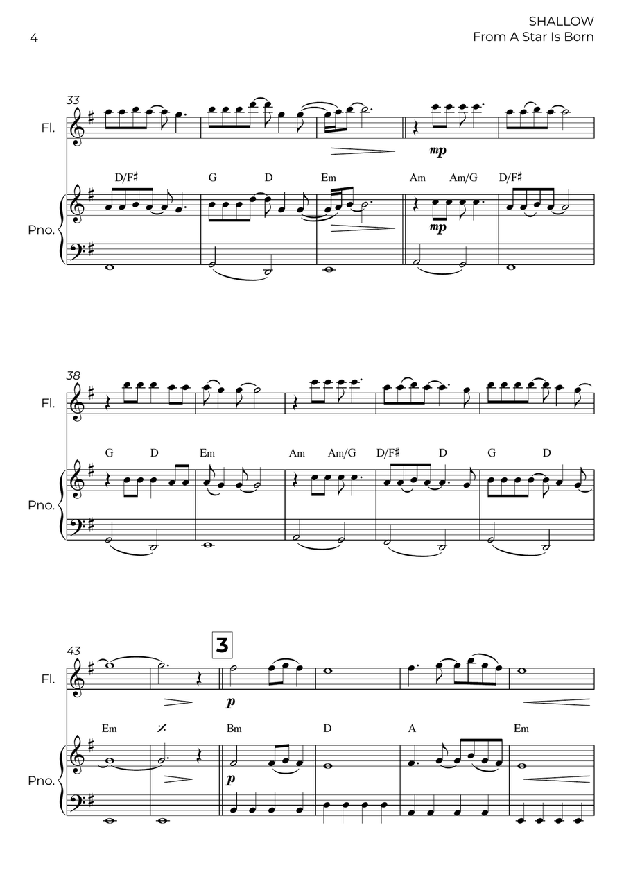 Shallow Shallow Flute Solo scores gallery preview page 4