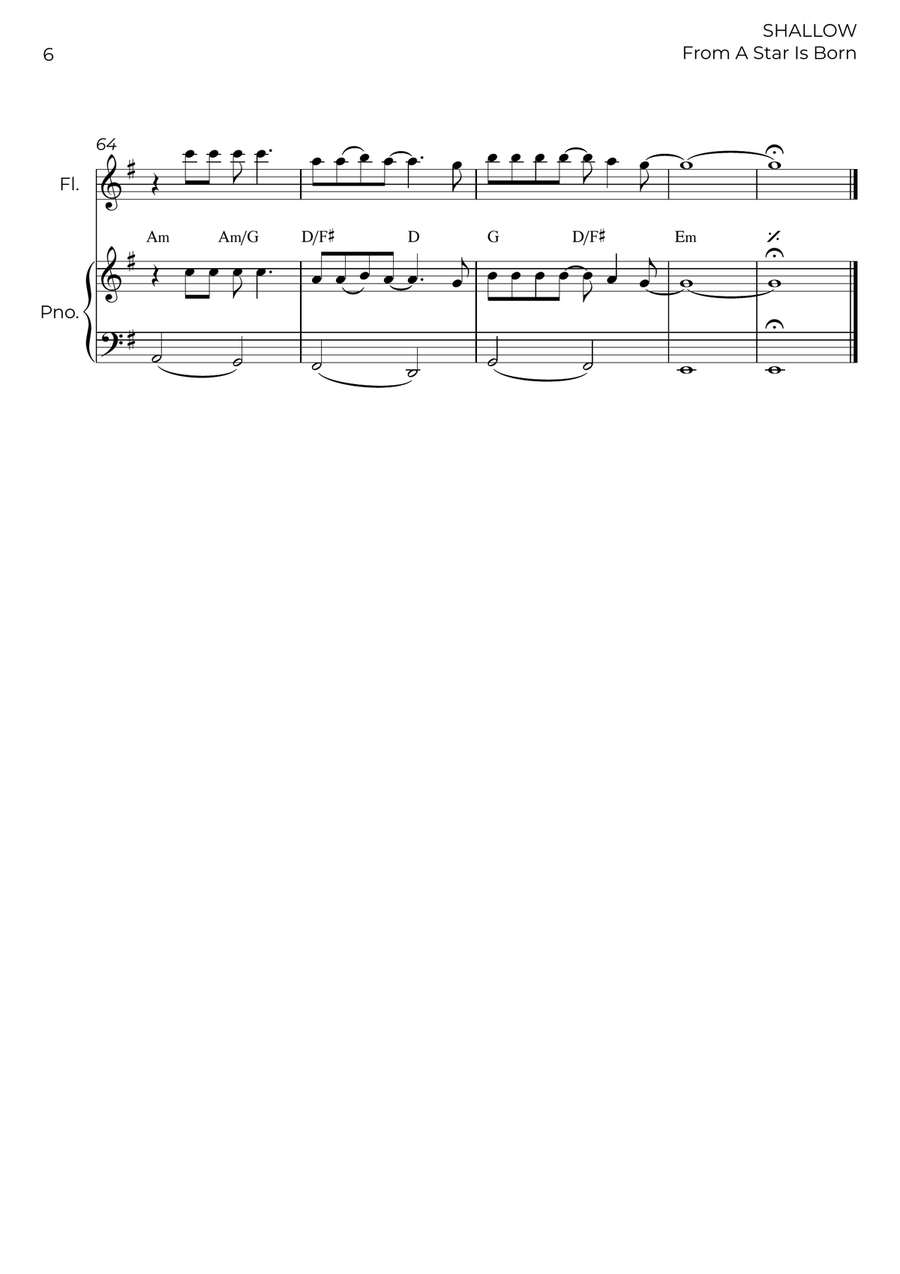 Shallow Shallow Flute Solo scores gallery preview page 6