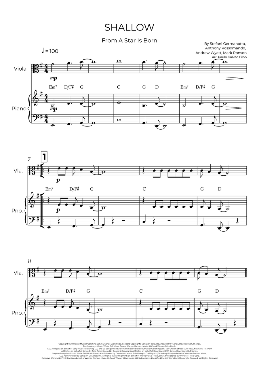 Shallow Shallow Viola scores gallery preview page 2
