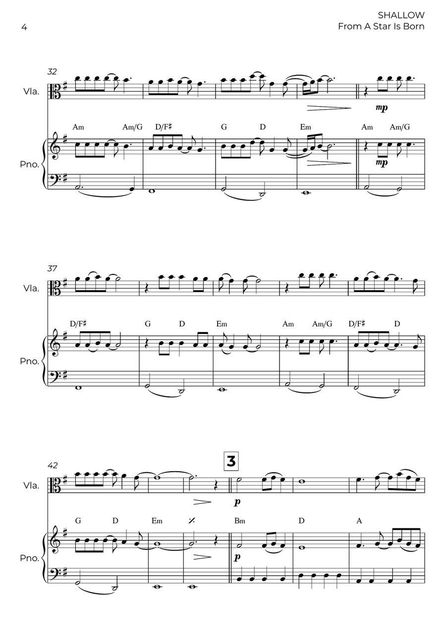 Shallow Shallow Viola scores gallery preview page 4
