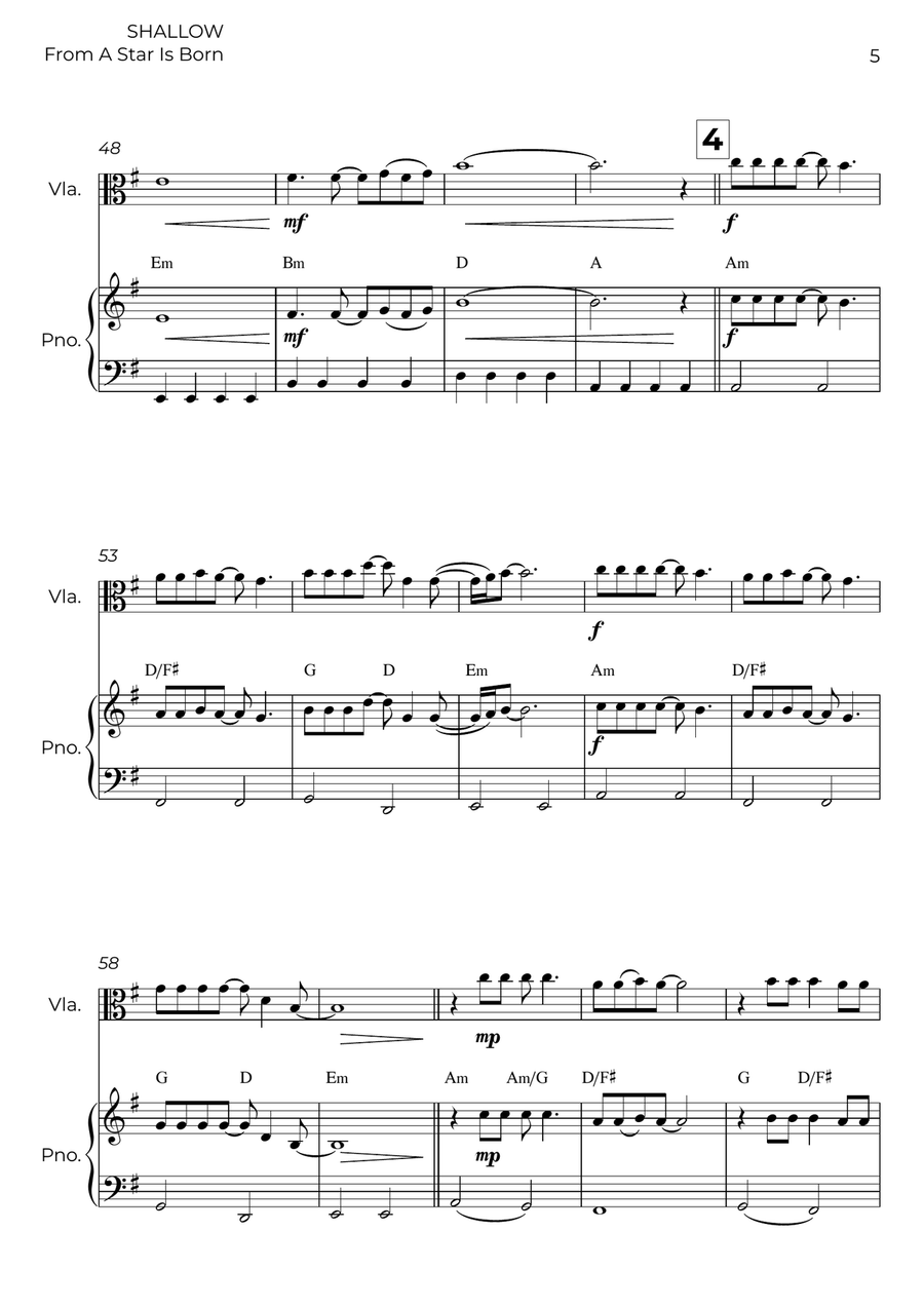 Shallow Shallow Viola scores gallery preview page 5