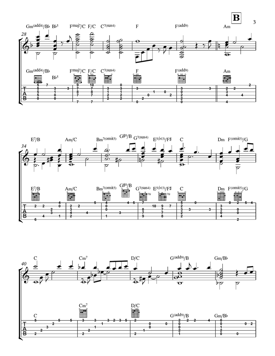 All Things Bright And Beautiful Acoustic Guitar scores gallery preview page 3
