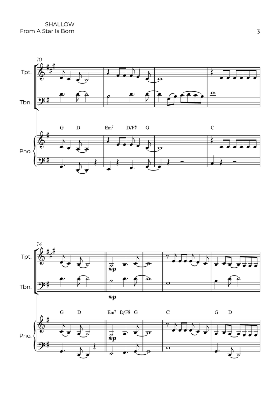 Shallow Shallow Small Ensemble scores gallery preview page 3
