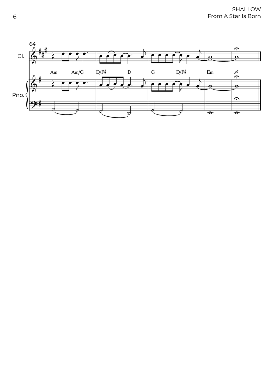 Shallow Shallow B-Flat Clarinet scores gallery preview page 6