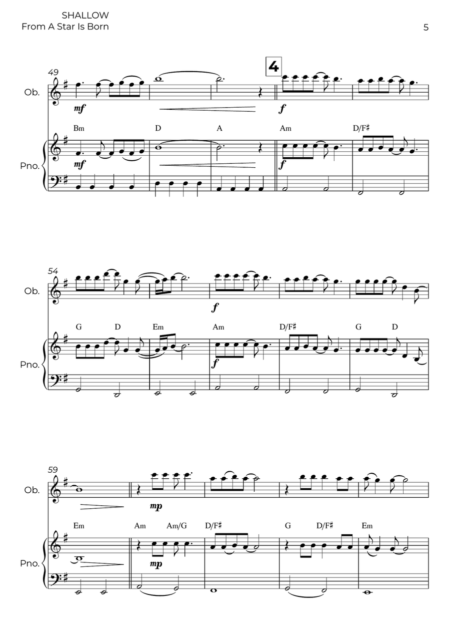 Shallow Shallow Piano scores gallery preview page 5