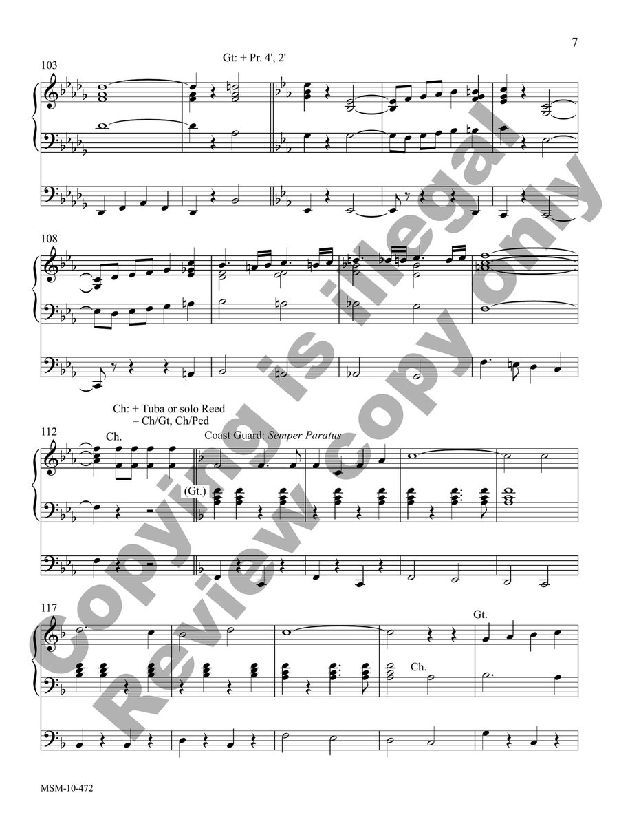Armed Forces Salute Armed Forces Salute Organ scores gallery preview page 4