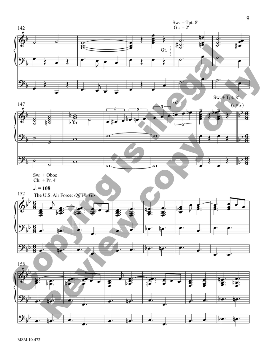 Armed Forces Salute Armed Forces Salute Organ scores gallery preview page 5