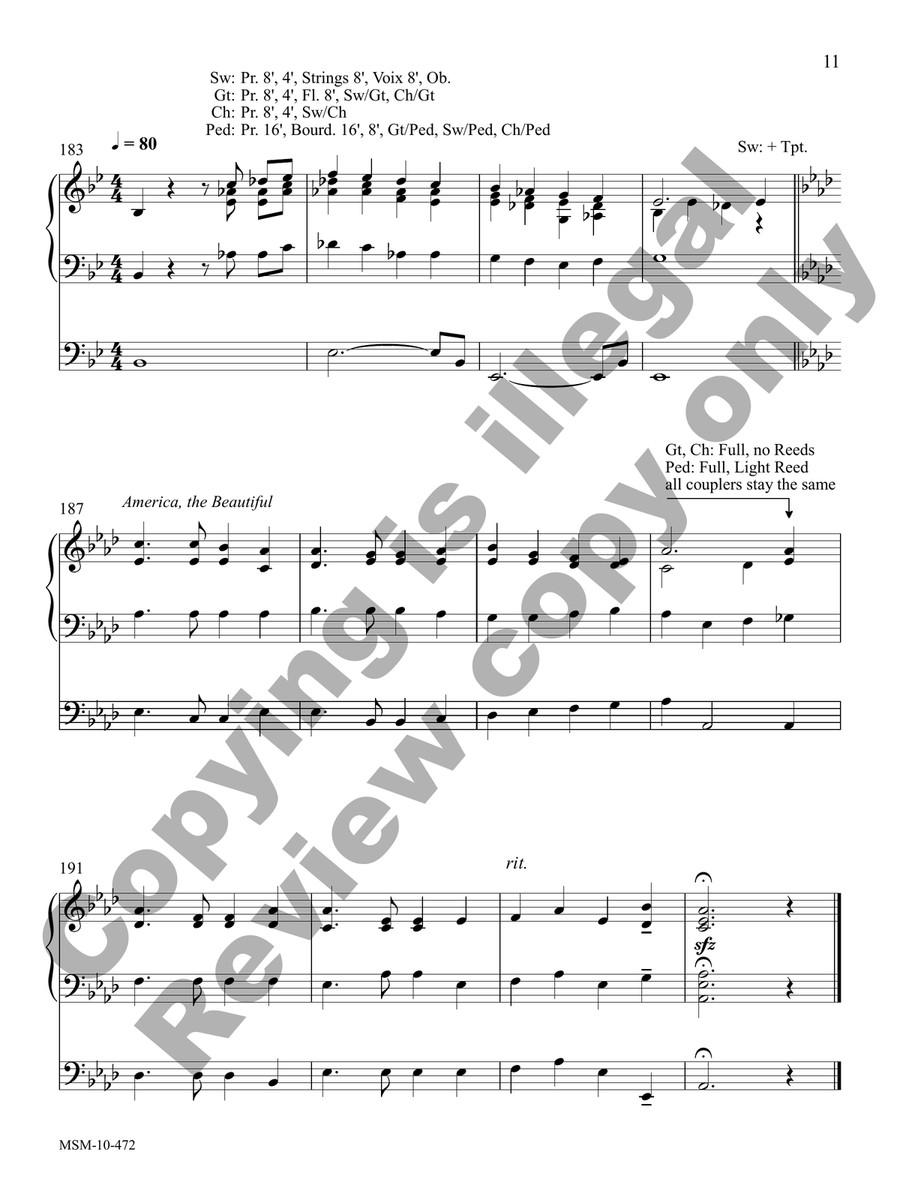Armed Forces Salute Armed Forces Salute Organ scores gallery preview page 6