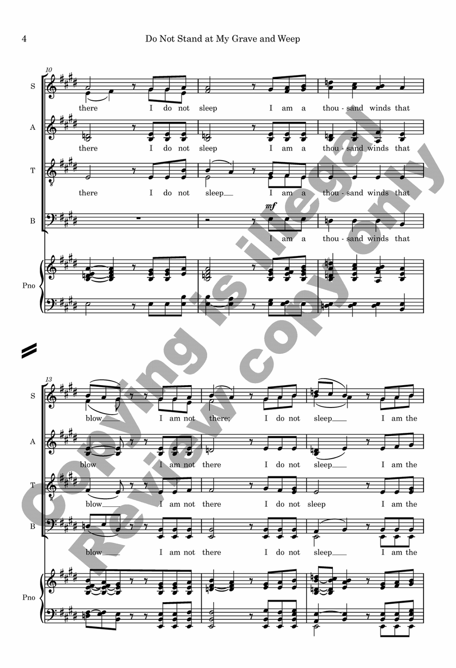 Do Not Stand at My Grave and Weep Divisi scores gallery preview page 4