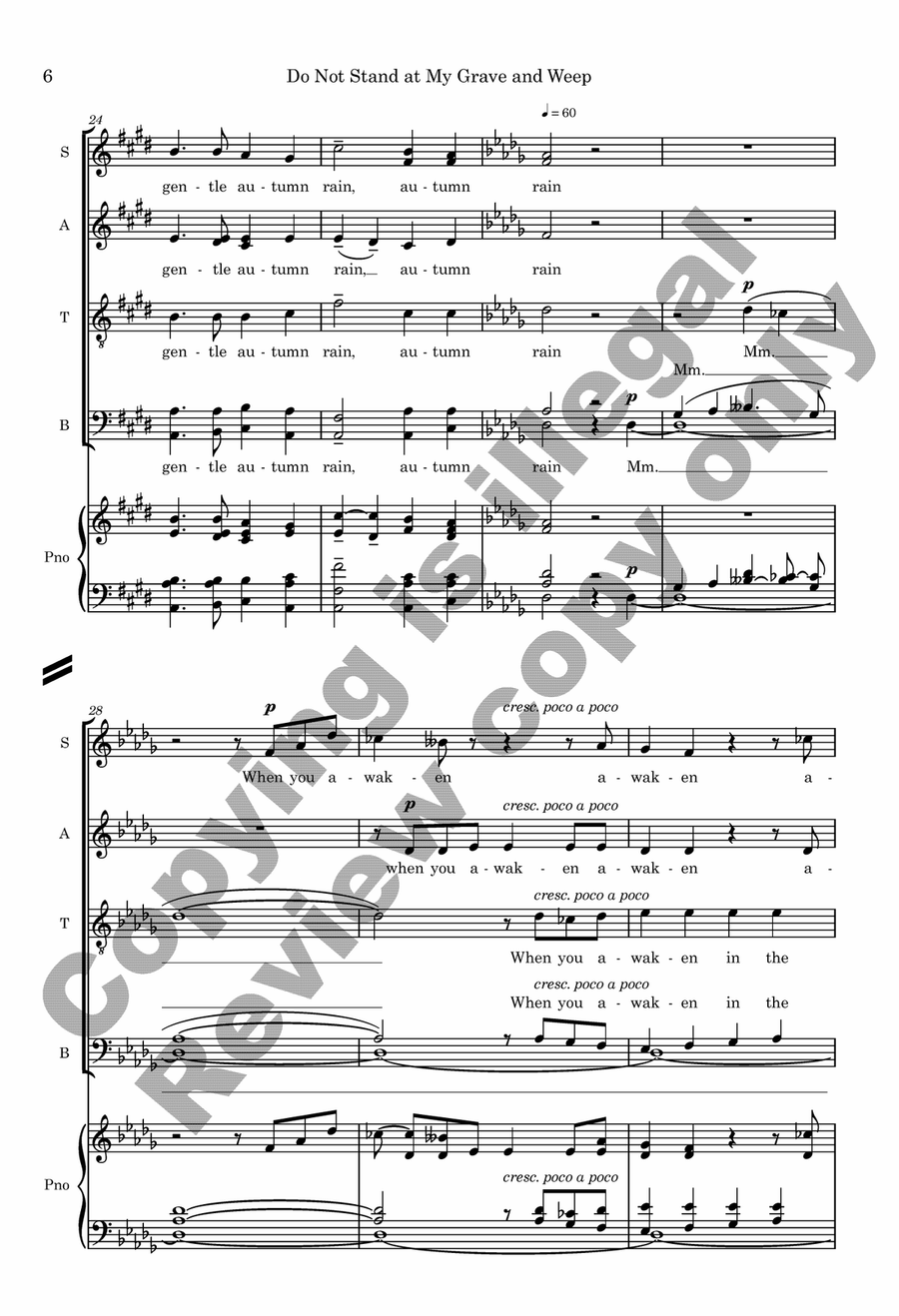 Do Not Stand at My Grave and Weep Divisi scores gallery preview page 6