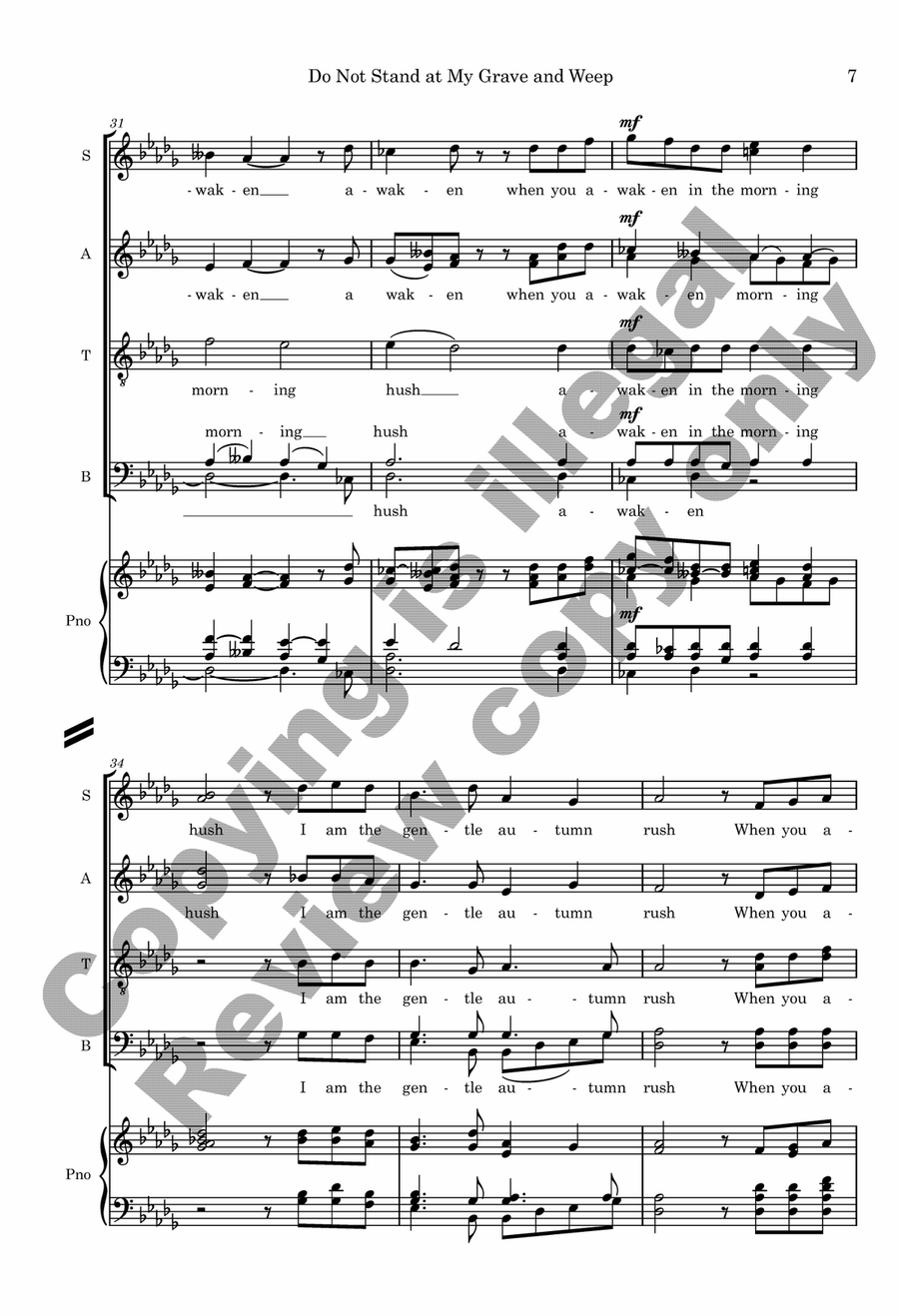 Do Not Stand at My Grave and Weep Divisi scores gallery preview page 7