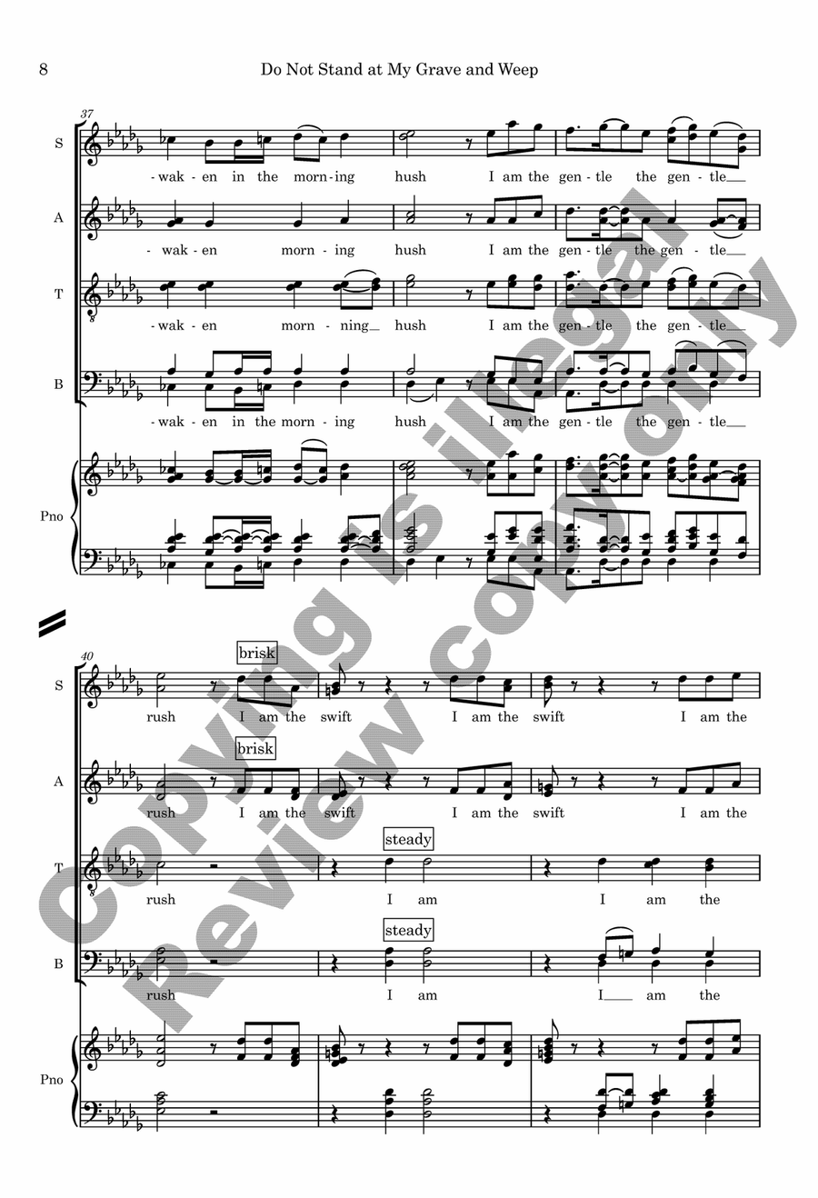 Do Not Stand at My Grave and Weep Divisi scores gallery preview page 8