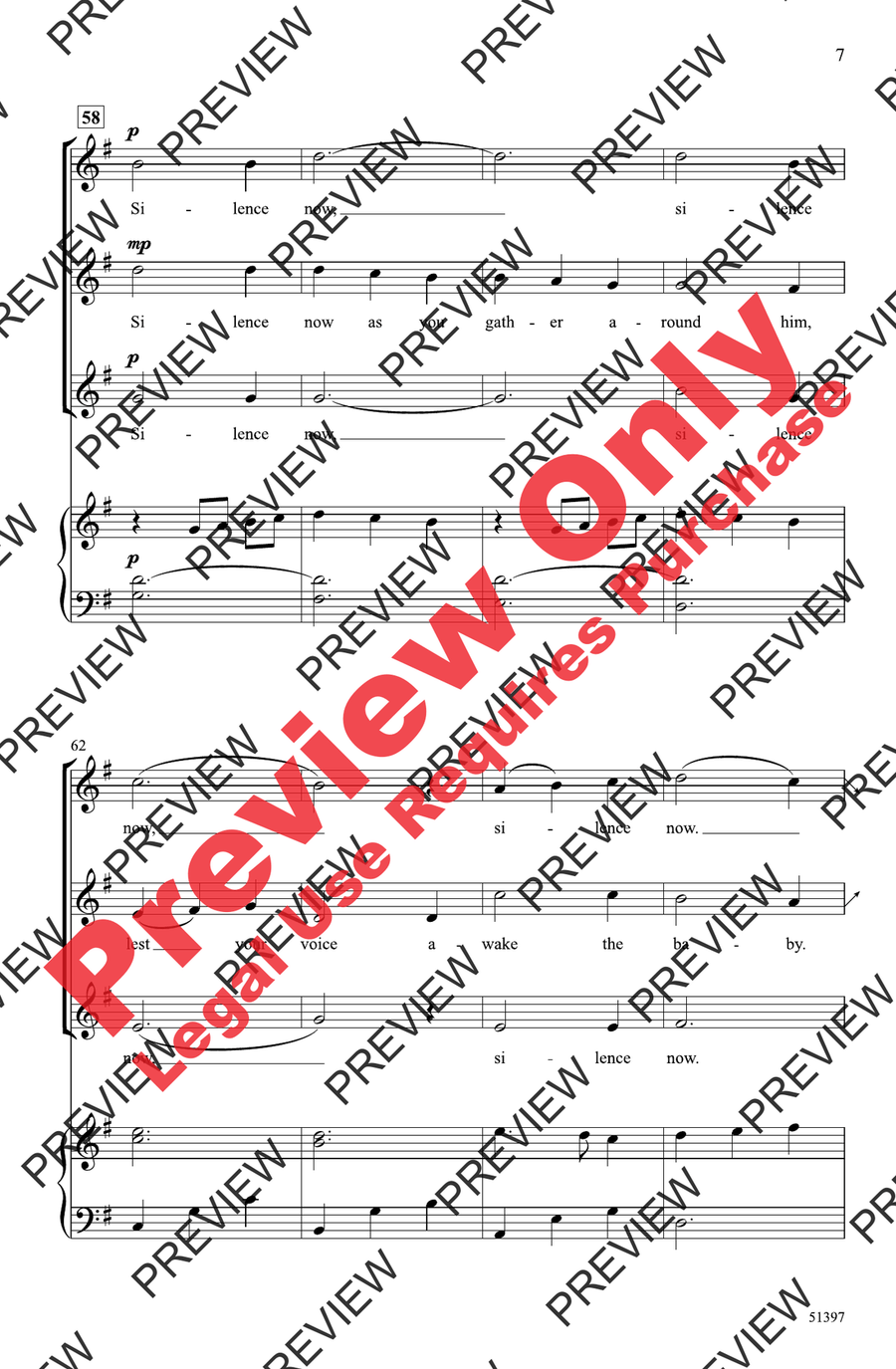 Bring a Torch, Jeanette, Isabella Women's Choir scores gallery preview page 7