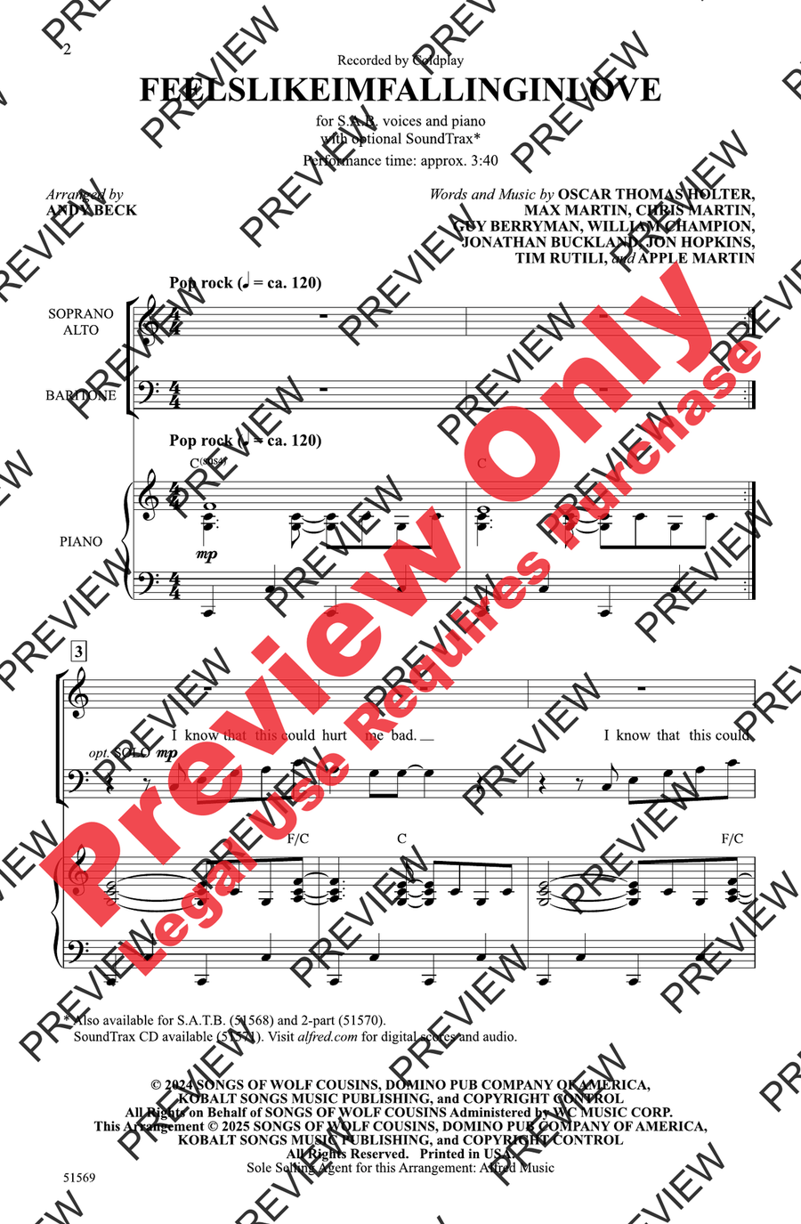 feelslikeimfallinginlove feelslikeimfallinginlove 3-Part scores gallery preview page 2