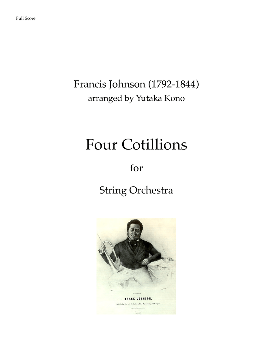 Four Cotillions for String Orchestra Chamber Music scores gallery preview page 1