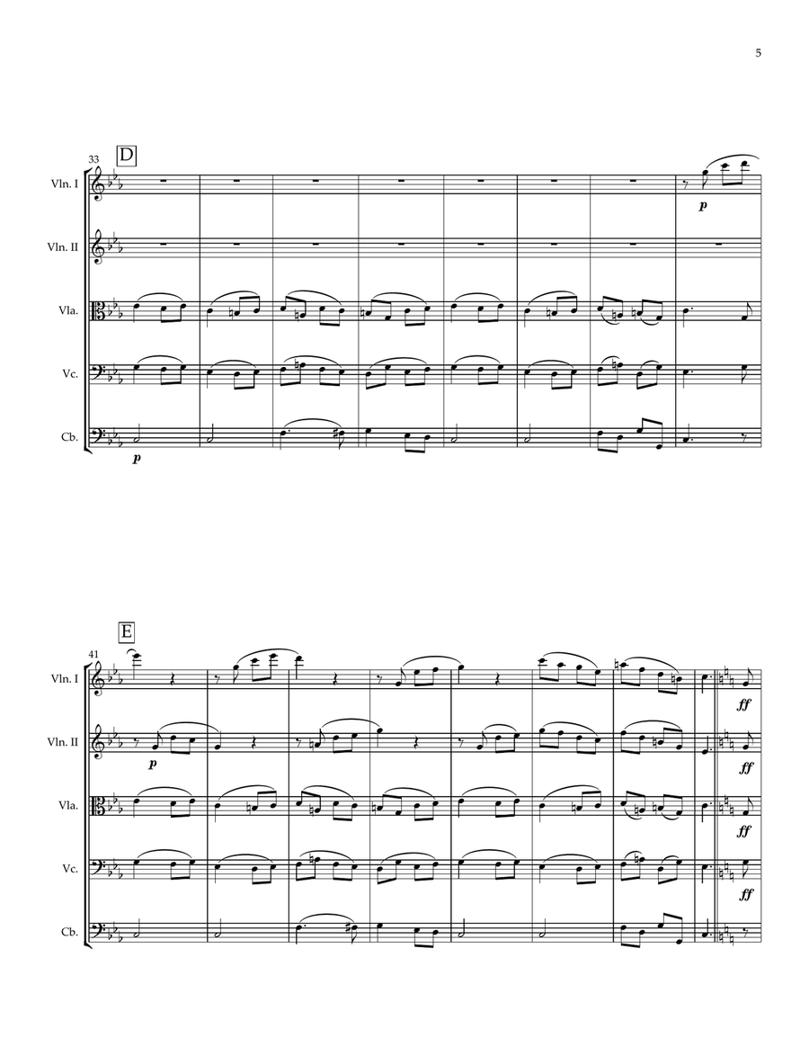 Four Cotillions for String Orchestra Chamber Music scores gallery preview page 5